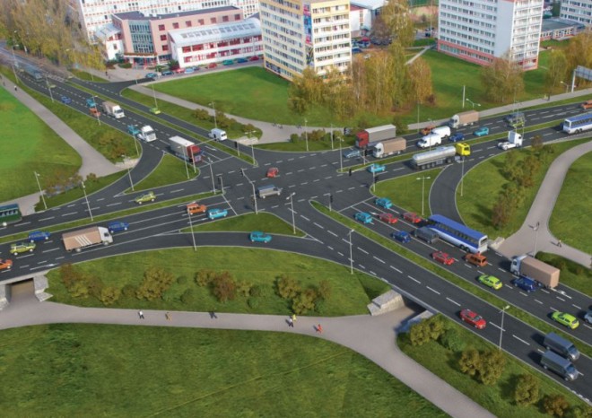 Přestavba křižovatky Mileta v Hradci Králové od dubna změní trasy MHD