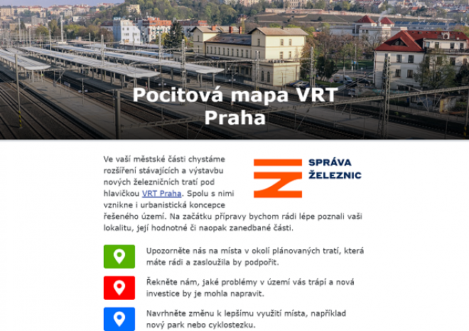 Nová pocitová umožní lidem ovlivnit výstavbu vysokorychlostní tratě v Praze