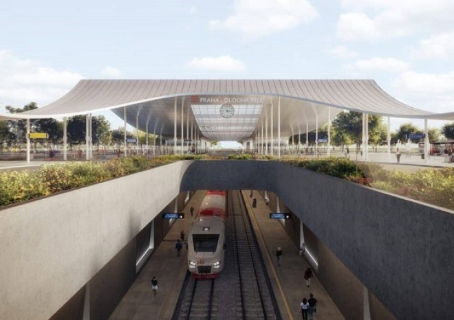 ​Správa železnic zveřejnila budoucí podobu terminálu Dlouhá Míle