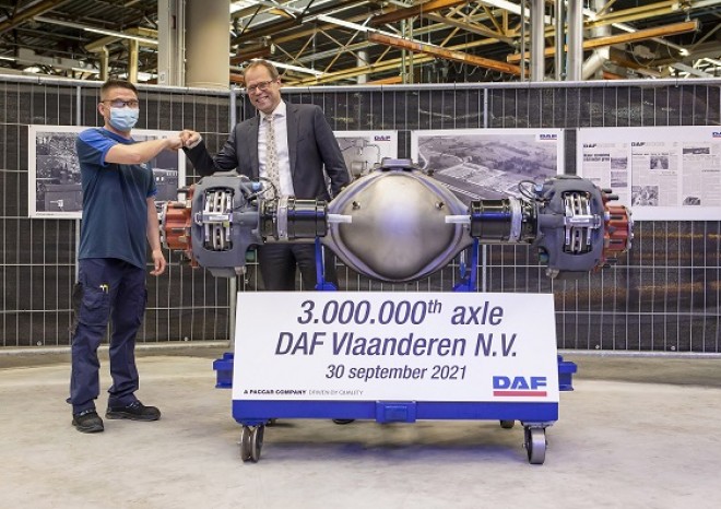 Společnost DAF vyrobila ve Vlámsku tři miliony náprav