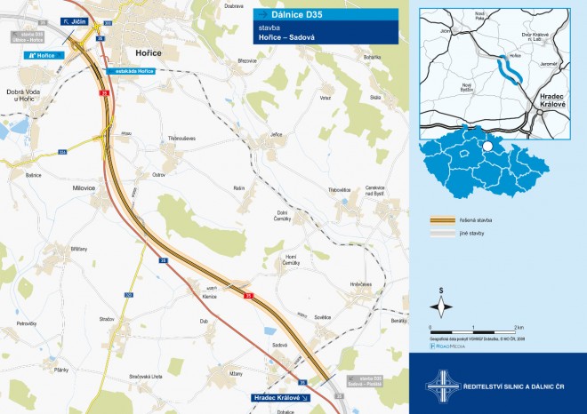 Cestu mezi H. Králové a Jičínem zkomplikuje stavba objezdu na I/35 u Hořic