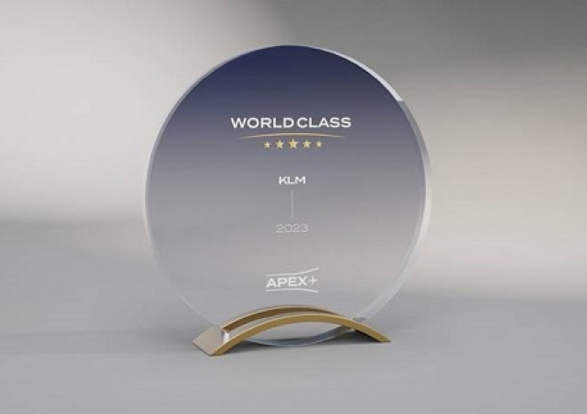 ​Společnost KLM získala ocenění APEX World Class Award 2023