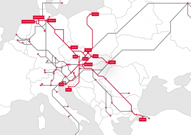Všestranné služby evropské dopravní sítě skupiny Rail Cargo Group