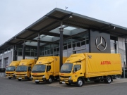 Předání prvních čtyř vozů Fuso Canter společnosti ASTRA TRANS