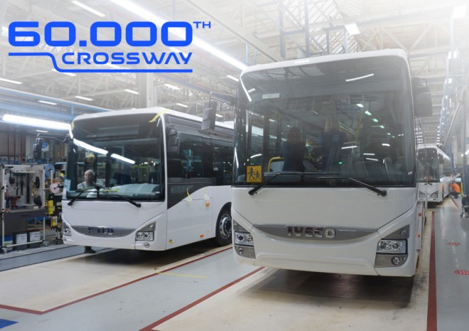 CROSSWAY, nejprodávanější řada meziměstských autobusů s 60 000 vyrobenými kusy překonala rekord