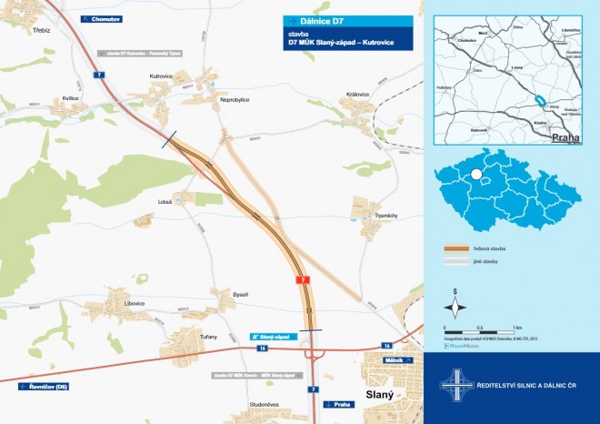 ​Vrcholí tendr na zhotovitele dostavby dálnice D7 v úseku Slaný-západ - Kutrovice