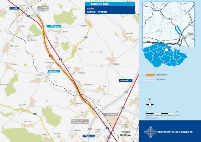 ŘSD zahájilo tendr na stavbu úseku D35 Sadová - Plotiště u Hradce Králové