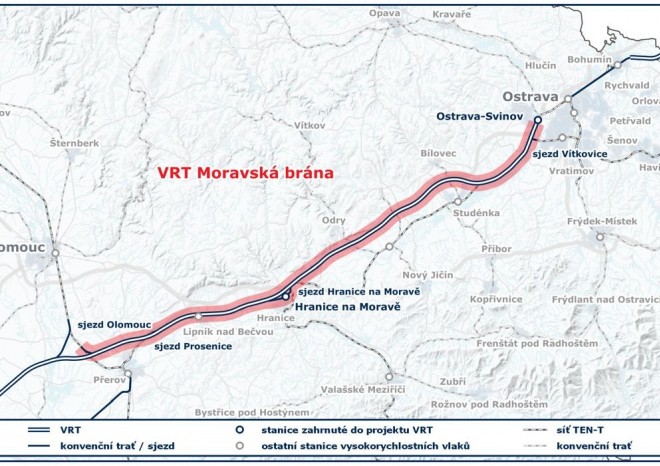 ​Správa železnic: Začínají práce na koncesní smlouvě pro VRT mezi Přerovem a Ostravou