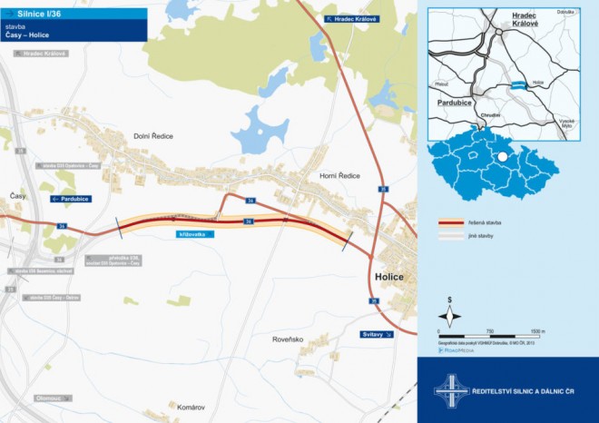 Koncem roku chce ŘSD uvést do provozu přeložku silnice I/36 Časy - Holice