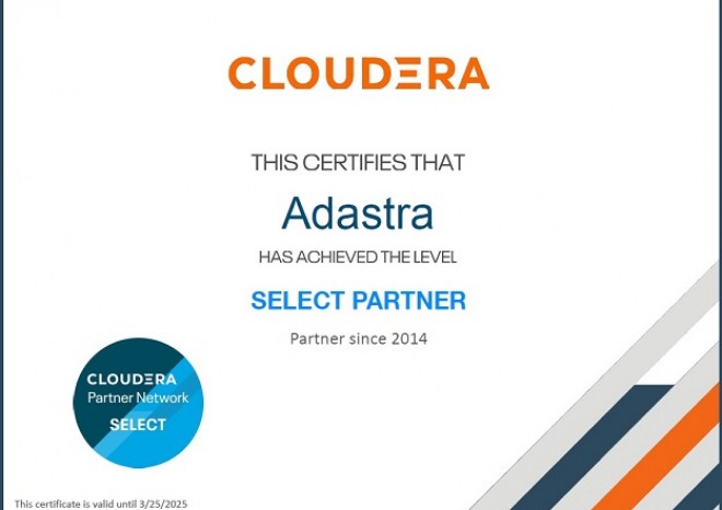 ​Adastra slaví desetileté partnerství se společností Cloudera