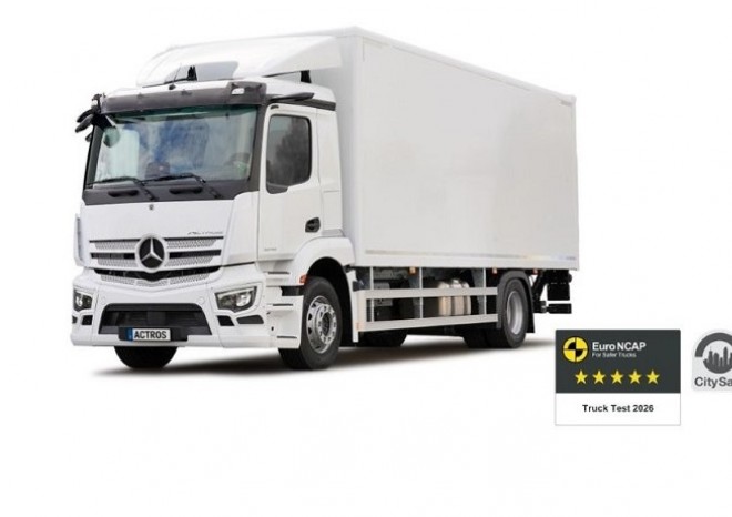 ​Nákladní vozidla Mercedes-Benz získala pět hvězdiček v testech Euro NCAP
