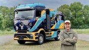 ​Elektrotrucker Tobias Wagner navštíví s eActrosem 600 na své cestě kolem světa i Prahu