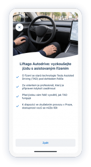 Liftago nabízí v Česku od 22. října asistovanou jízdu