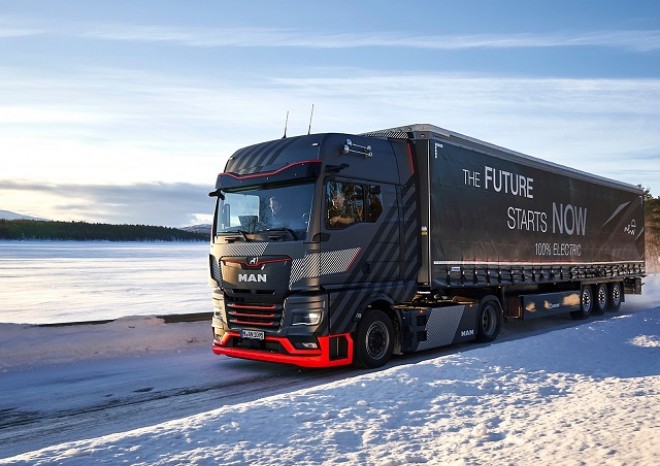 ​Elektrický kamion MAN jezdil čtyři měsíce v polárních mrazech