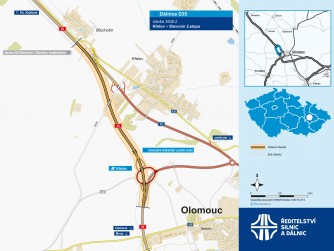 ​Ředitelství silnic a dálnic otevřelo druhou část D35 Křelov – Slavonín