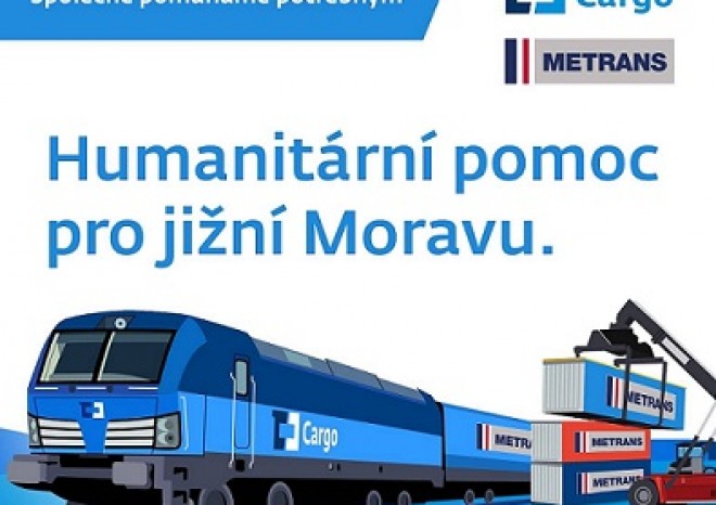 ČD Cargo a METRANS společně pomáhají lidem v oblasti zasažené tornádem