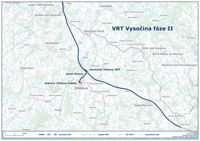 ​Správa železnic hledá projektanta posledního úseku VRT mezi Prahou a Brnem