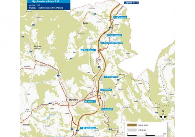 Dálnici D11 Trutnov - hranice postaví za 11,35 miliardy Kč polský Budimex