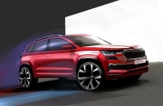 Dvě designové skici poskytují první pohled na modernizovaný model ŠKODA KAROQ