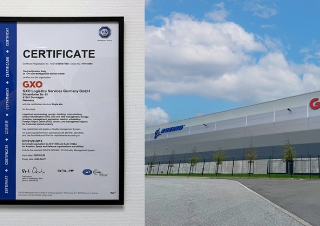 ​Moderní logistické centrum GXO v Německu získalo letecký certifikát