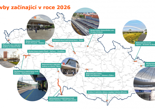 ​Správa železnic: Stavba nejdelší etapy železnice Praha – Letiště – Kladno může začít