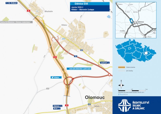ŘSD zahájí 27. února stavbu poslední části obchvatu Olomouce