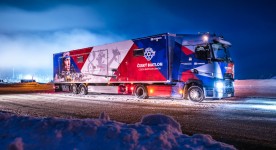 Biatlonový kamion DB Schenker opět vyrazil na zimní silnice