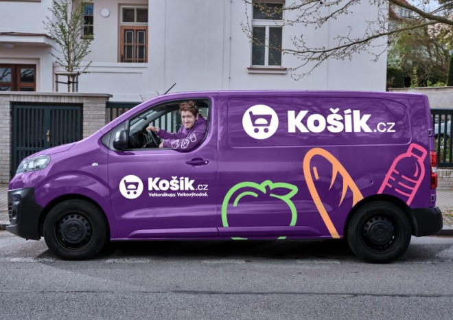 Online supermarket Košík.cz mění barvu